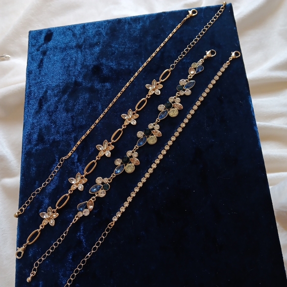 Gold Plated Bracelet Set 4 - Picture 1 of 8